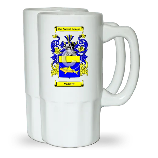 Valiant Pair of Beer Steins