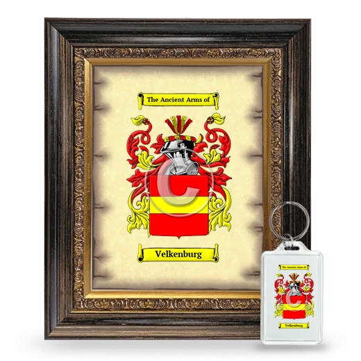 Velkenburg Framed Coat of Arms and Keychain - Heirloom