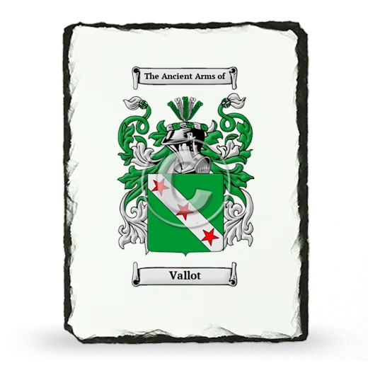 Vallot Coat of Arms Slate