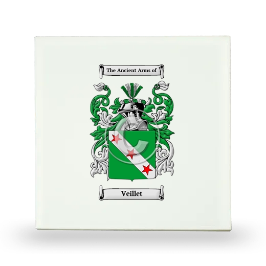 Veillet Small Ceramic Tile with Coat of Arms