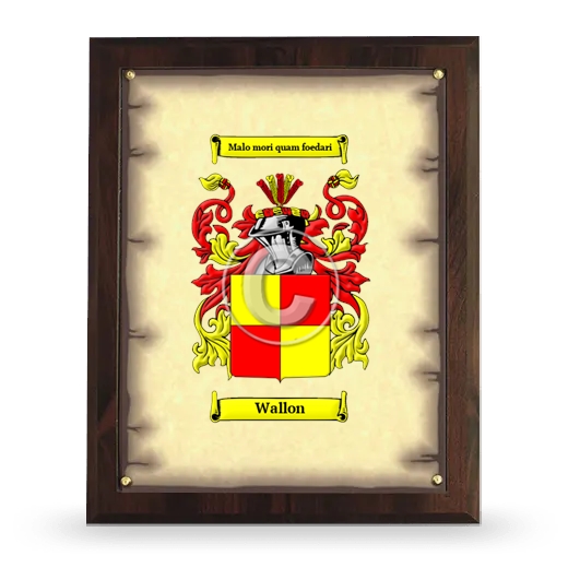 Wallon Coat of Arms Plaque