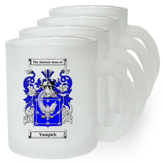 Vampich Set of 4 Frosted Glass Mugs