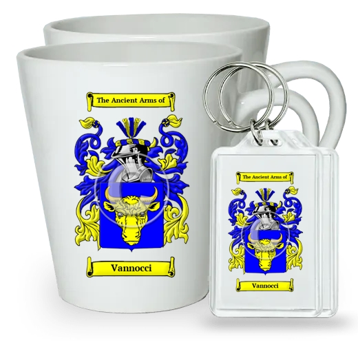 Vannocci Pair of Latte Mugs and Pair of Keychains