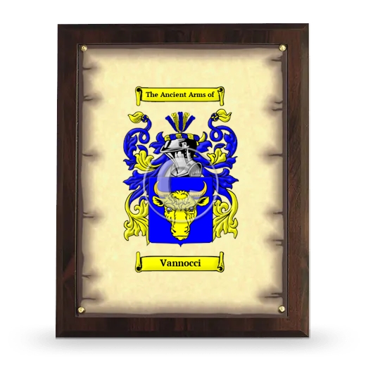 Vannocci Coat of Arms Plaque