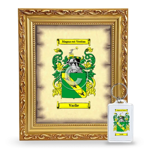 Varlie Framed Coat of Arms and Keychain - Gold