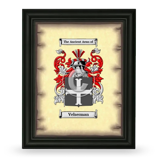 Velserman Coat of Arms Framed - Black