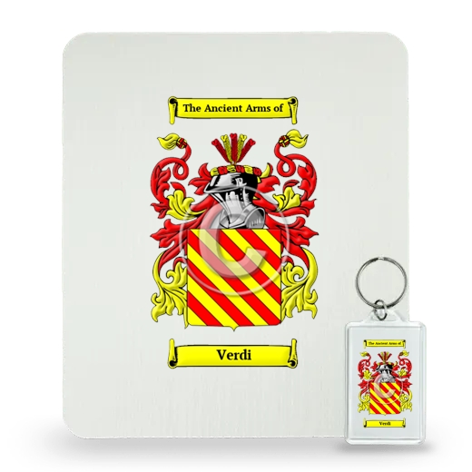 Verdi Mouse Pad and Keychain Combo Package