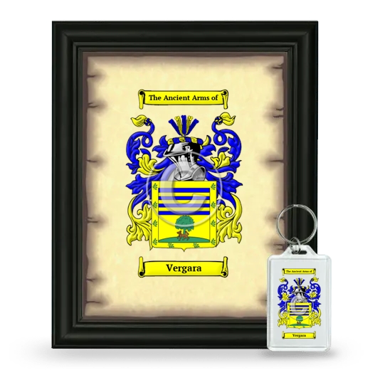 Vergara Framed Coat of Arms and Keychain - Black