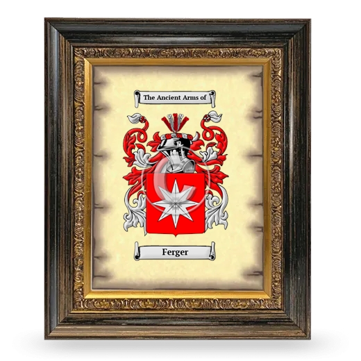 Ferger Coat of Arms Framed - Heirloom