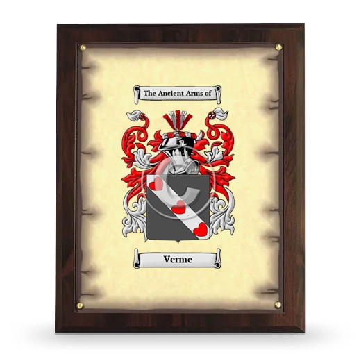 Verme Coat of Arms Plaque