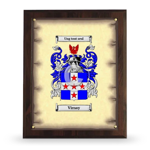 Virnay Coat of Arms Plaque