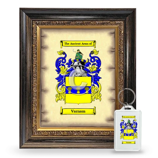 Varnam Framed Coat of Arms and Keychain - Heirloom