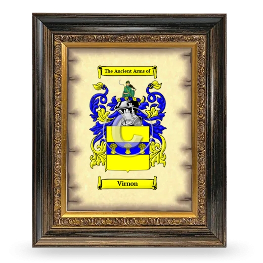 Virnon Coat of Arms Framed - Heirloom