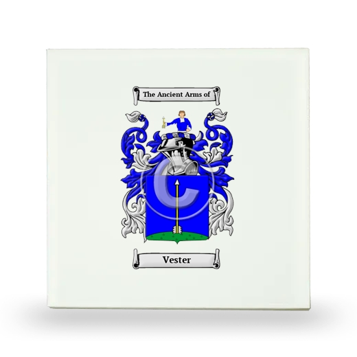 Vester Small Ceramic Tile with Coat of Arms