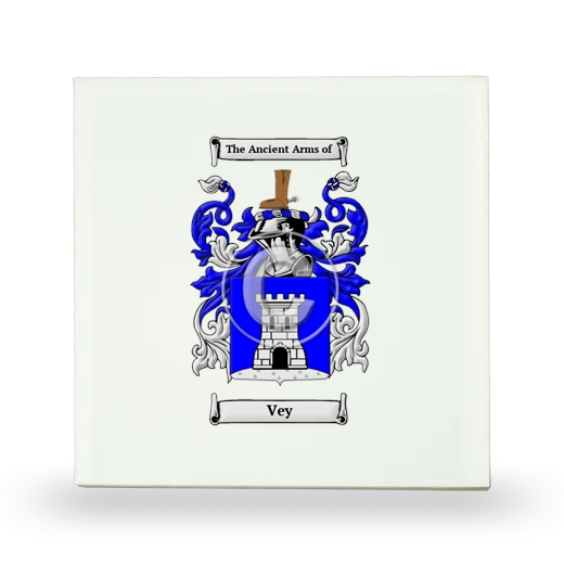 Vey Small Ceramic Tile with Coat of Arms