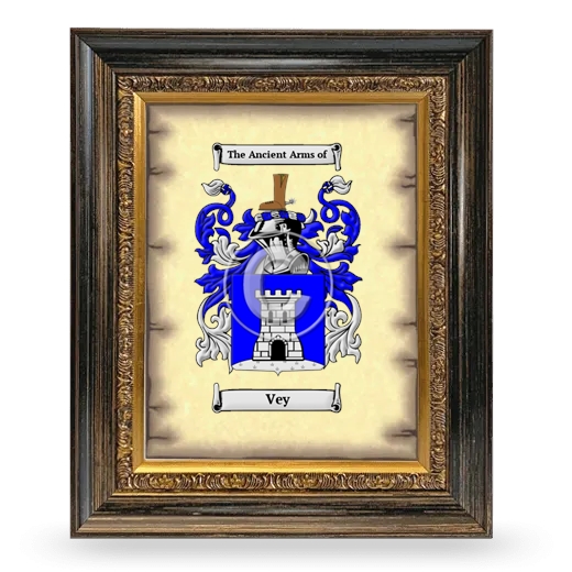 Vey Coat of Arms Framed - Heirloom