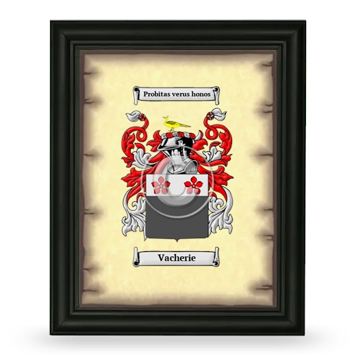 Vacherie Coat of Arms Framed - Black