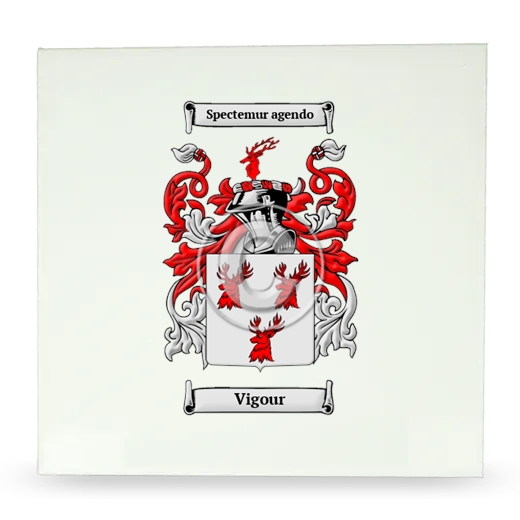 Vigour Large Ceramic Tile with Coat of Arms