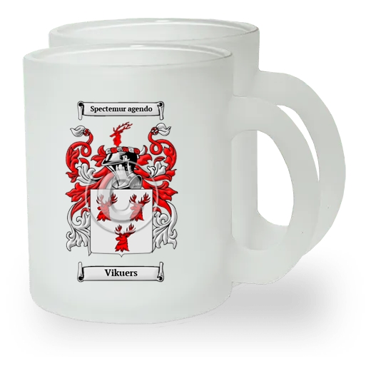 Vikuers Pair of Frosted Glass Mugs