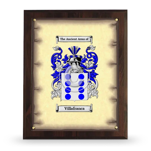 Villafranca Coat of Arms Plaque