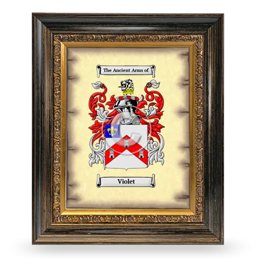 Violet Coat of Arms Framed - Heirloom