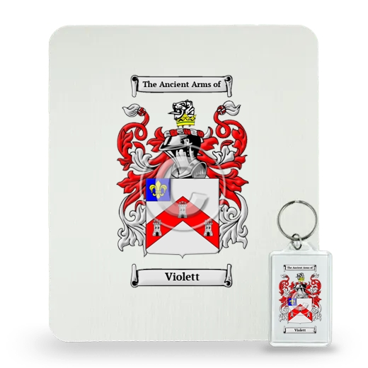 Violett Mouse Pad and Keychain Combo Package