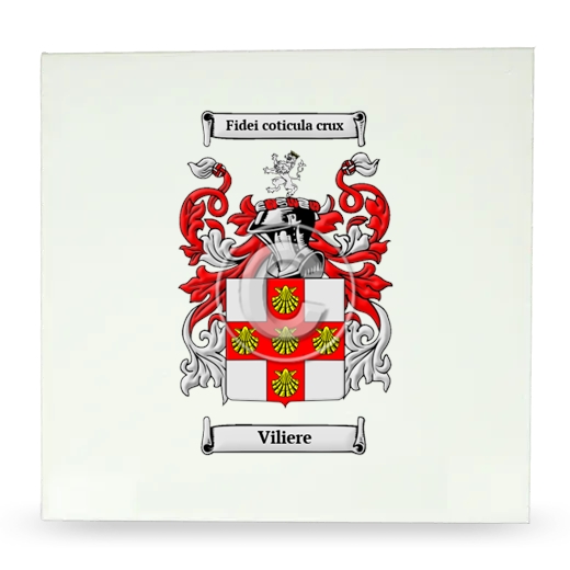 Viliere Large Ceramic Tile with Coat of Arms