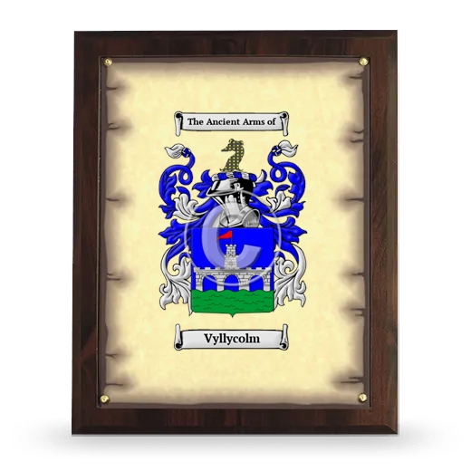 Vyllycolm Coat of Arms Plaque