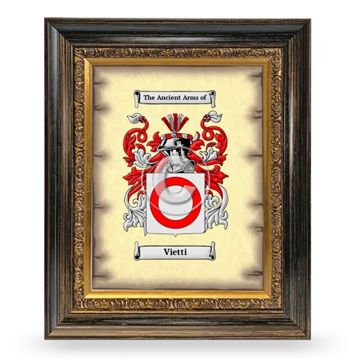 Vietti Coat of Arms Framed - Heirloom