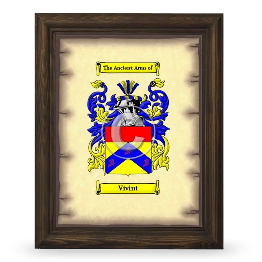 Vivint Coat of Arms Framed - Brown