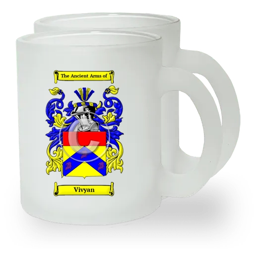 Vivyan Pair of Frosted Glass Mugs