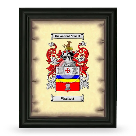 Vischert Coat of Arms Framed - Black