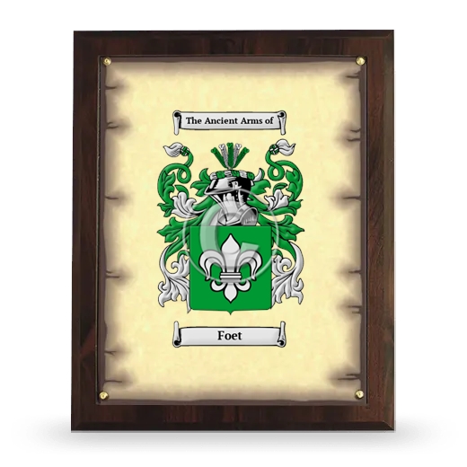 Foet Coat of Arms Plaque