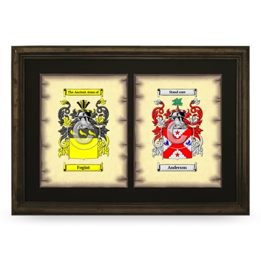 Double Coat of Arms Framed - Brown