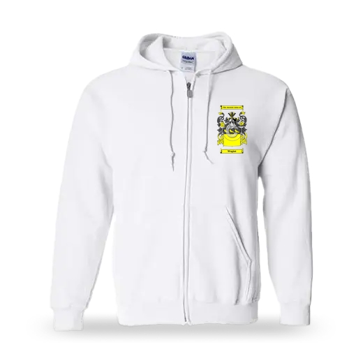 Wogint Unisex Coat of Arms Zip Sweatshirt - White