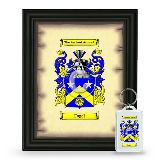 Fogel Framed Coat of Arms and Keychain - Black