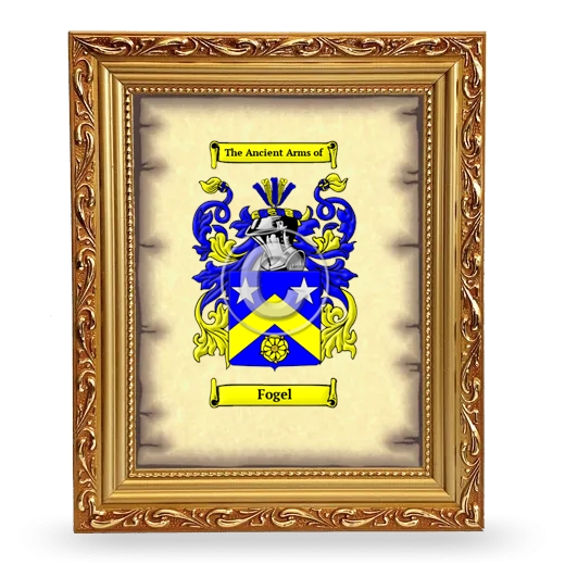 Fogel Coat of Arms Framed - Gold