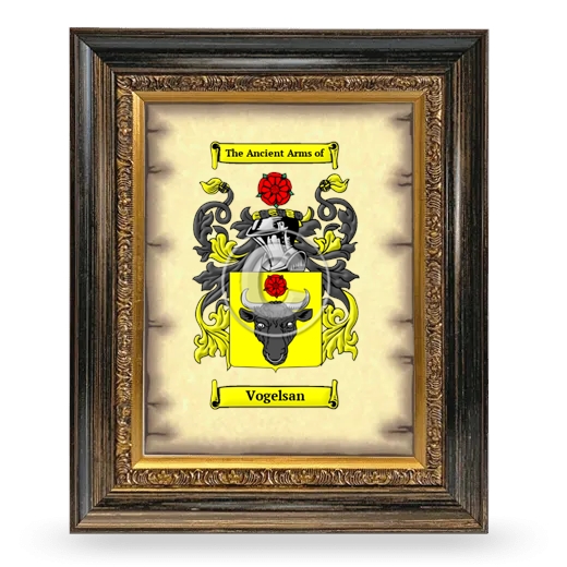 Vogelsan Coat of Arms Framed - Heirloom