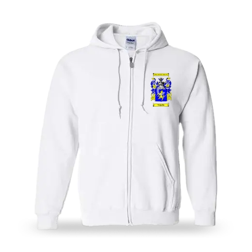 Volpella Unisex Coat of Arms Zip Sweatshirt - White