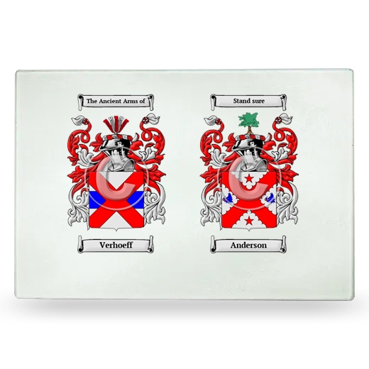 Double Coat of Arms Glass Cutting Board