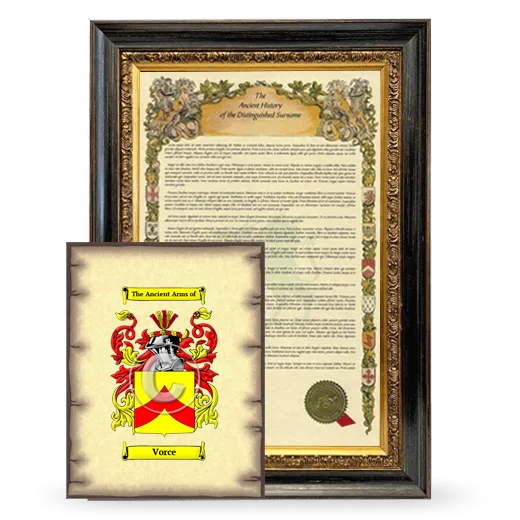 Vorce Framed History and Coat of Arms Print - Heirloom