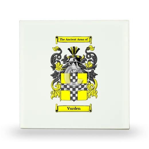 Vurden Small Ceramic Tile with Coat of Arms