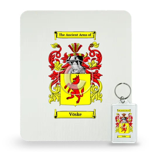 Vöske Mouse Pad and Keychain Combo Package