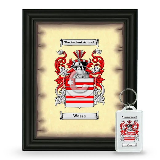 Wassa Framed Coat of Arms and Keychain - Black