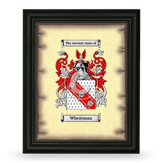 Wheatman Coat of Arms Framed - Black