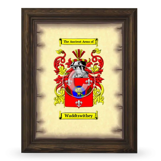 Waddtswithey Coat of Arms Framed - Brown