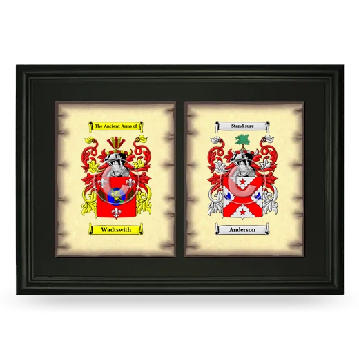 Double Coat of Arms Framed - Black