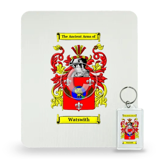 Watswith Mouse Pad and Keychain Combo Package