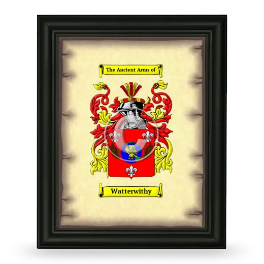 Watterwithy Coat of Arms Framed - Black