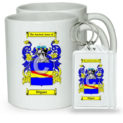 Wigner Pair of Coffee Mugs and Pair of Keychains